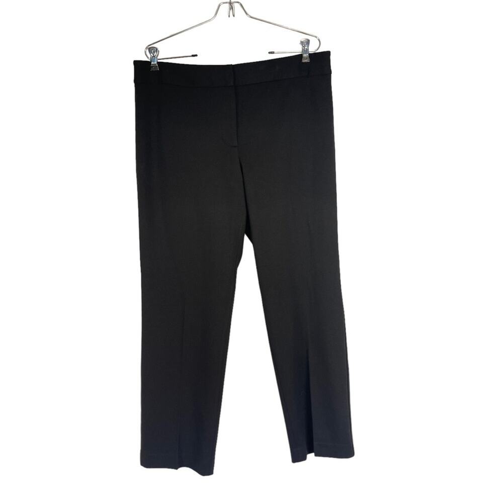 Talbots Women's Classic Ankle Pant Black Ponte Knit Flat Front Petite 14 - Picture 6 of 8